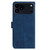 iPhone 17 Pro Max Rose Flower Embossing Pattern Leather Phone Case - Dark Blue