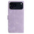 iPhone 17 Pro Max Rose Flower Embossing Pattern Leather Phone Case - Light Purple