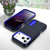iPhone 17 Pro Max Rugged PC + Silicone Phone Case with Holder - Dark Blue+Royal Blue