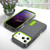 iPhone 17 Pro Max Rugged PC + Silicone Phone Case with Holder - Grey+Fresh Green