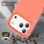 iPhone 17 Pro Max Rugged PC + Silicone Phone Case with Holder - Transparent+Orange