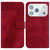 iPhone 17 Pro Max Seven-shaped Embossed Leather Phone Case - Red