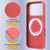 iPhone 17 Pro Max Shockproof Silicone Magsafe Phone Case - Pink Orange iPhone 17 Pro Max Shockproof Silicone Magsafe Phone Case - Pink Orange