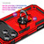 iPhone 17 Pro Max Shockproof TPU Hybrid PC Phone Case with Holder - Red iPhone 17 Pro Max Shockproof TPU Hybrid PC Phone Case with Holder - Red