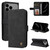 iPhone 17 Pro Max Skin Feel Life Tree Leather Phone Case - Black