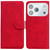 iPhone 17 Pro Max Skin Feel Pure Color Flip Leather Phone Case - Red