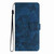 iPhone 17 Pro Max Skin-feel Embossed Butterfly Leather Phone Case - Blue