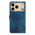 iPhone 17 Pro Max Skin-feel Embossed Butterfly Leather Phone Case - Blue