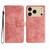 iPhone 17 Pro Max Skin-feel Embossed Butterfly Leather Phone Case - Pink