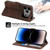 iPhone 17 Pro Max Skin-feel Flowers Embossed Wallet Leather Phone Case - Brown iPhone 17 Pro Max Skin-feel Flowers Embossed Wallet Leather Phone Case - Brown