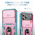 iPhone 17 Pro Max Sliding Camshield TPU + PC Phone Case with Holder - Pink+Green