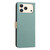 iPhone 17 Pro Max Splicing Color Hollow Flower Pattern RFID Leather Phone Case - Green iPhone 17 Pro Max Splicing Color Hollow Flower Pattern RFID Leather Phone Case - Green