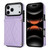 iPhone 17 Pro Max Splicing Rhombic Texture Card Bag Phone Case with Long Lanyard - Purple iPhone 17 Pro Max Splicing Rhombic Texture Card Bag Phone Case with Long Lanyard - Purple