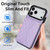 iPhone 17 Pro Max Splicing Rhombic Texture Card Bag Phone Case with Long Lanyard - Purple iPhone 17 Pro Max Splicing Rhombic Texture Card Bag Phone Case with Long Lanyard - Purple