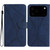 iPhone 17 Pro Max Stitching Embossed Leather Phone Case - Blue