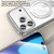 iPhone 17 Pro Max SULADA Electroplated Transparent MagSafe Holder Phone Case - Silver iPhone 17 Pro Max SULADA Electroplated Transparent MagSafe Holder Phone Case - Silver