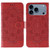 iPhone 17 Pro Max Sun Mandala Embossing Leather Phone Case - Red