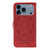 iPhone 17 Pro Max Sun Mandala Embossing Leather Phone Case - Red