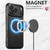 iPhone 17 Pro Max Suteni G5 Litchi Leather Magnetic MagSafe Phone Case - Black