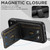 iPhone 17 Pro Max Suteni H03 Oil Wax Leather Wallet Stand Back Phone Case - Black