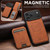 iPhone 17 Pro Max Suteni H16 Litchi Texture Leather Detachable Wallet Back Phone Case - Khaki