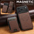 iPhone 17 Pro Max Suteni H17 Cross Grain Leather MagSafe Detachable Wallet Phone Case - Brown