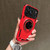 iPhone 17 Pro Max Three-core Mecha 360 Degree Rotation Magnetic Holder Phone Case - Red