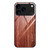 iPhone 17 Pro Max Wood Grain Glass Phone Case - Coffee