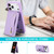 iPhone 17 Pro Max Wristband Vertical Flip Wallet Back Cover Phone Case with Long Lanyard - Purple