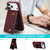 iPhone 17 Pro Max Wristband Vertical Flip Wallet Back Cover Phone Case with Long Lanyard - Wine Red