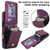 iPhone 17 Pro Max YM015 Crossbody Rhombic Card Bag RFID Phone Case - Dark Purple