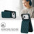 iPhone 17 Pro Max YM015 Crossbody Rhombic Card Bag RFID Phone Case - Green