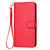 iPhone 17 Pro Max YX0070 Carbon Fiber Buckle Leather Phone Case with Lanyard - Red