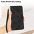 iPhone 17 Pro Max YX0080 Grid Butterfly Embossed Pattern Flip Leather Phone Case with Lanyard - Black