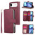 iPhone Air 9 Card Slots Zipper Wallet Bag Leather Phone Case - Wine Red