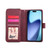 iPhone Air 9 Card Slots Zipper Wallet Bag Leather Phone Case - Wine Red