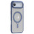 iPhone Air Airbag MagSafe Shockproof Frosted Phone Case with Fold Holder - Blue