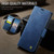 iPhone Air AutSpace A11 Side Buckle MagSafe Magnetic RFID Phone Leather Case - Blue