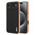 iPhone Air AZNS Electroplated Edge Carbon Fiber Texture Phone Case - Black