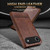 iPhone Air AZNS Magnetic Calf Texture Flip Leather Phone Case - Dark Green