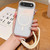 iPhone Air Bright Shadow Magsafe Discoloration Phone Case with Wrist Strap - White