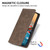 iPhone Air Business Solid Color Magnetic RFID Leather Phone Case - Brown