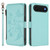 iPhone Air Butterfly Love Flower Multi-card Zipper Wallet Leather Phone Case - Mint Green iPhone Air Butterfly Love Flower Multi-card Zipper Wallet Leather Phone Case - Mint Green