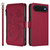 iPhone Air Butterfly Love Flower Multi-card Zipper Wallet Leather Phone Case - Wine Red