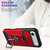iPhone Air Camera Shield Card Slot PC+TPU Phone Case - Red iPhone Air Camera Shield Card Slot PC+TPU Phone Case - Red