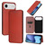 iPhone Air Carbon Fiber Texture Flip Leather Phone Case - Brown iPhone Air Carbon Fiber Texture Flip Leather Phone Case - Brown