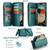 iPhone Air CaseMe C36 Card Slots Zipper Wallet RFID Anti-theft Leather Phone Case - Blue