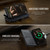 iPhone Air CaseMe C39 RFID Blocking Zipper Wallet Leather Phone Case with Crossbody Strap - Black