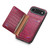 iPhone Air Crocodile Texture Card Bag Design Full Coverage Phone Case - Red
