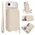 iPhone Air Crossbody Zipper RFID Card Bag Phone Case - Apricot